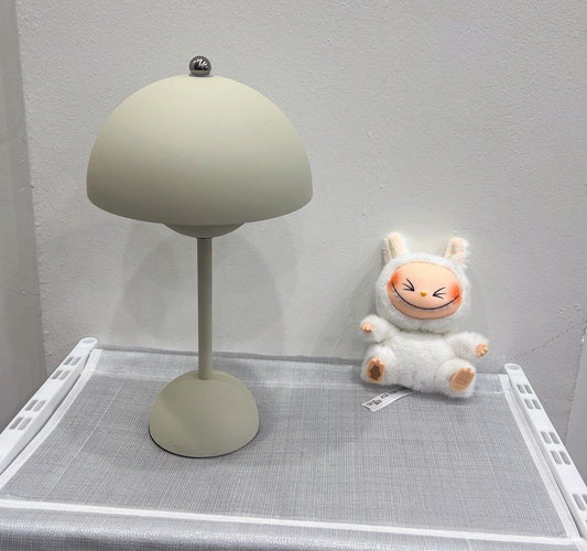 Abajur Luminária de Mesa Cogumelo LED Touch Recarregável - 3 Tons de Luz