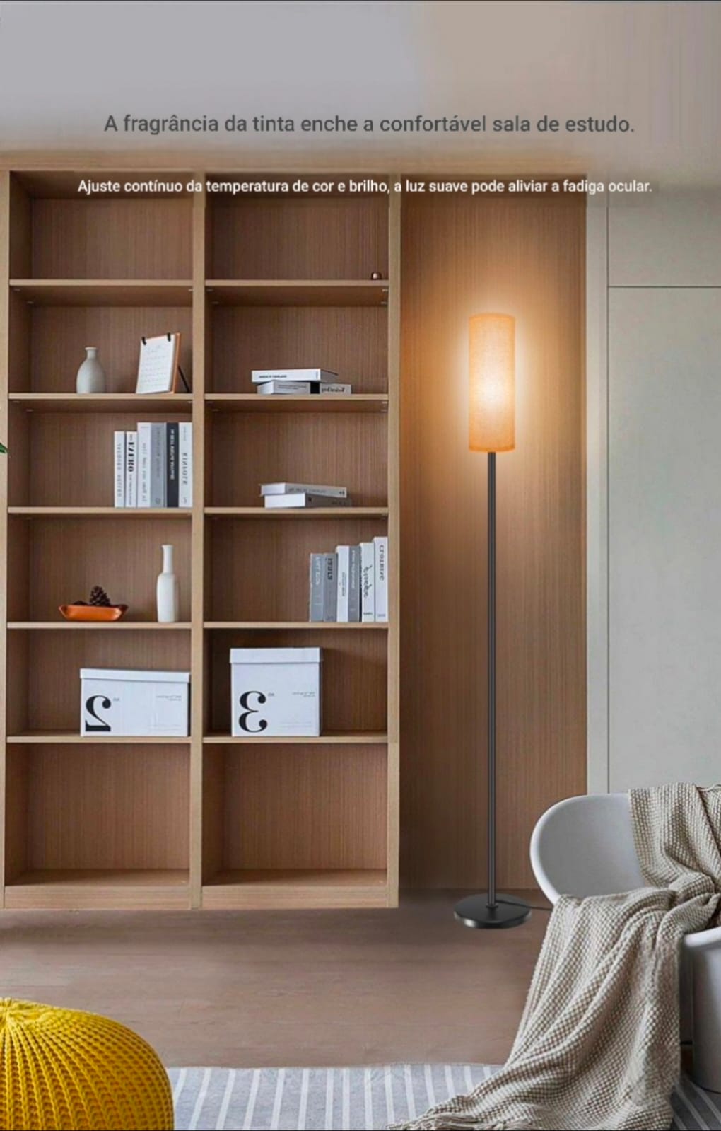 Luminária de Chão Minimalista Abajur de Piso Estilo Nórdico